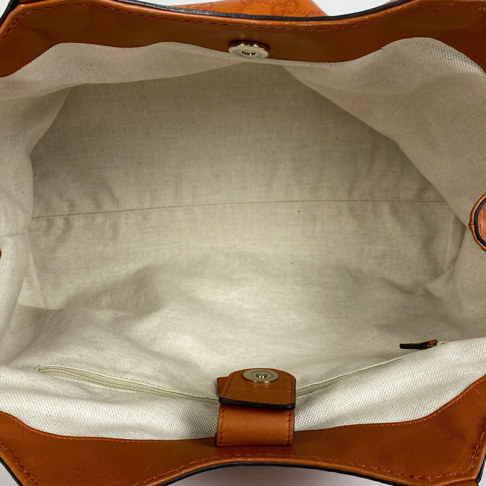 Gucci Guccissima Sukey Handbag GG Signature Guccissima Leather Orange - Picture 7 of 7